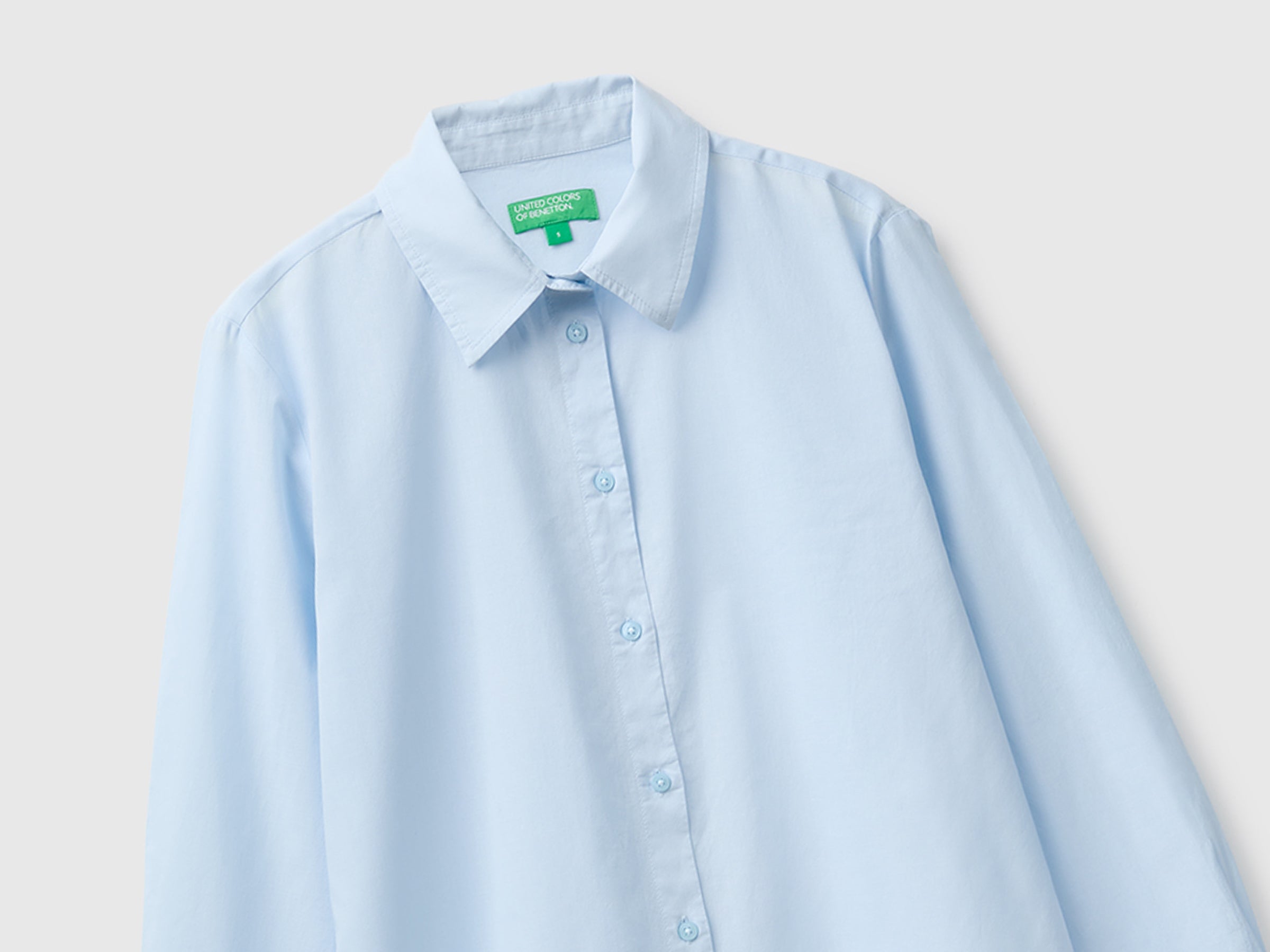 United Colors of Benetton camicia regular cotone manica lunga