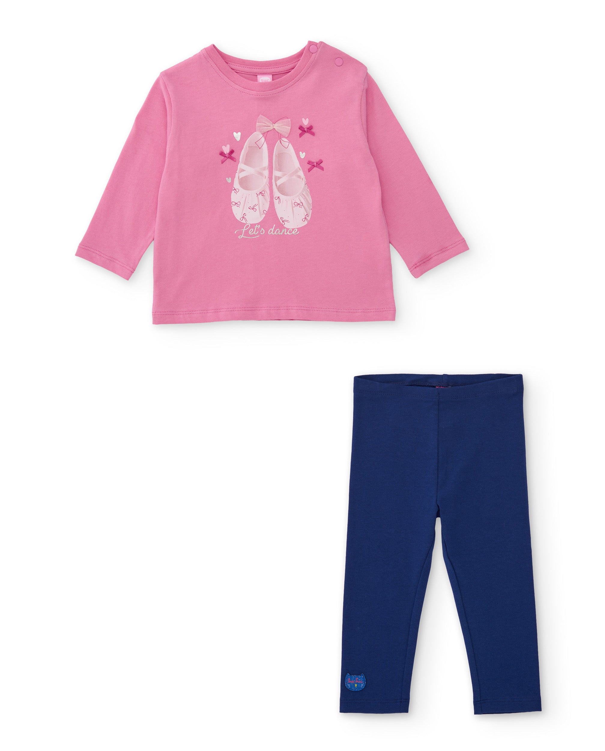 TucTuc Completi set bambina rosa maglia e leggings