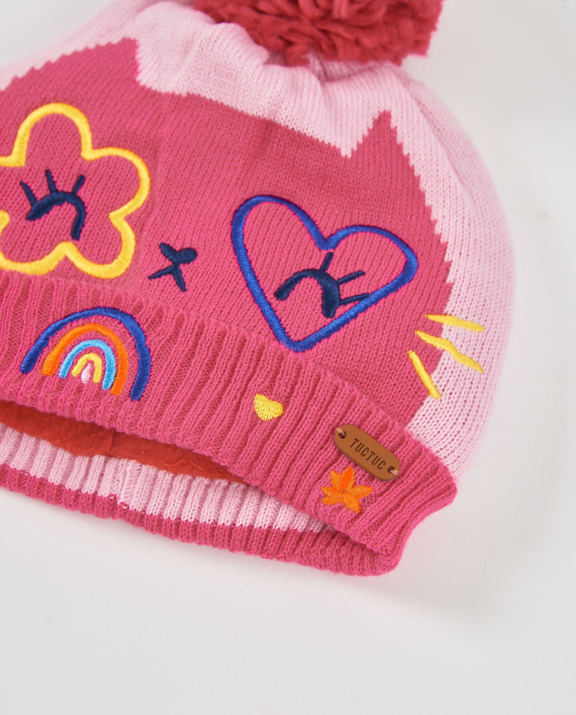 TucTuc Accessori Set bambina berretto scaldacollo fucsia