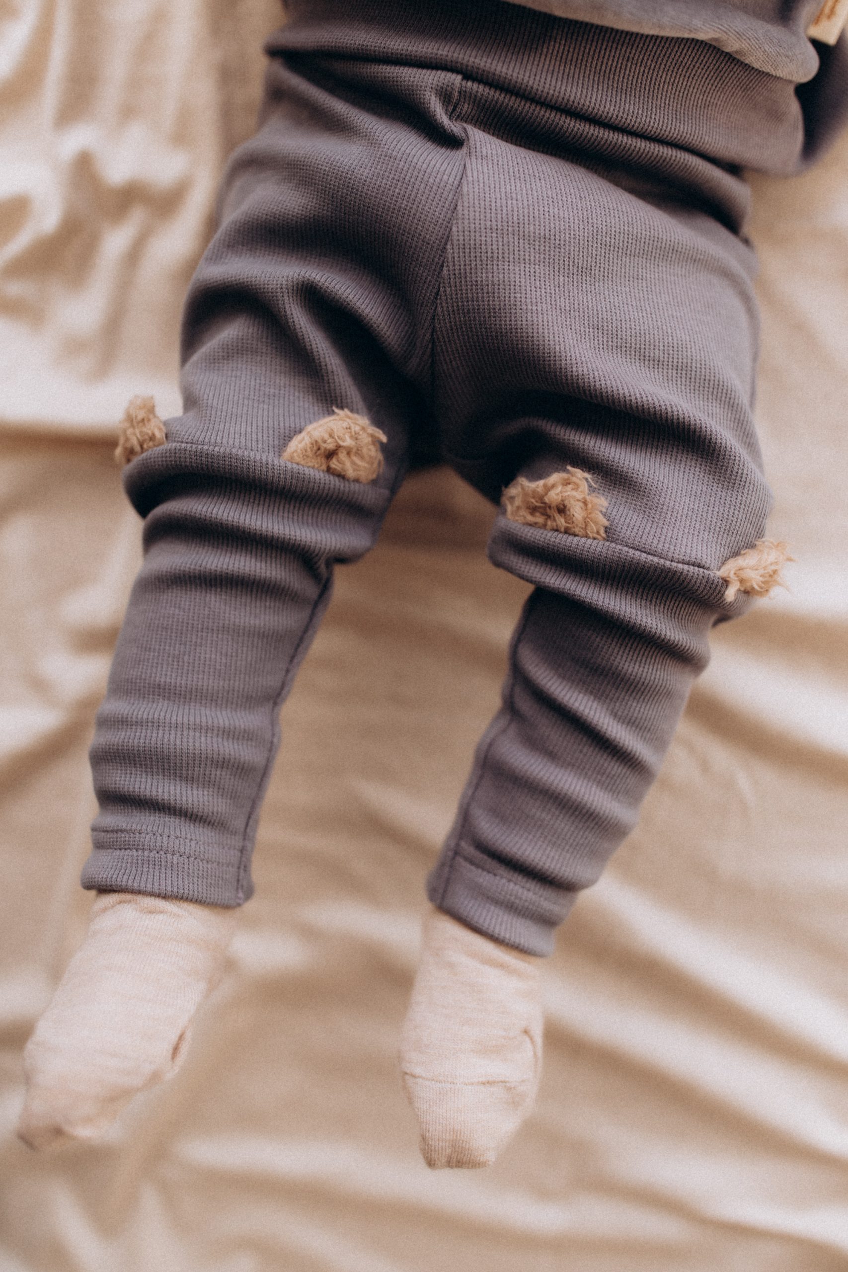 Woolly Organic Baby Leggings teddy ears cotone organico bimbo