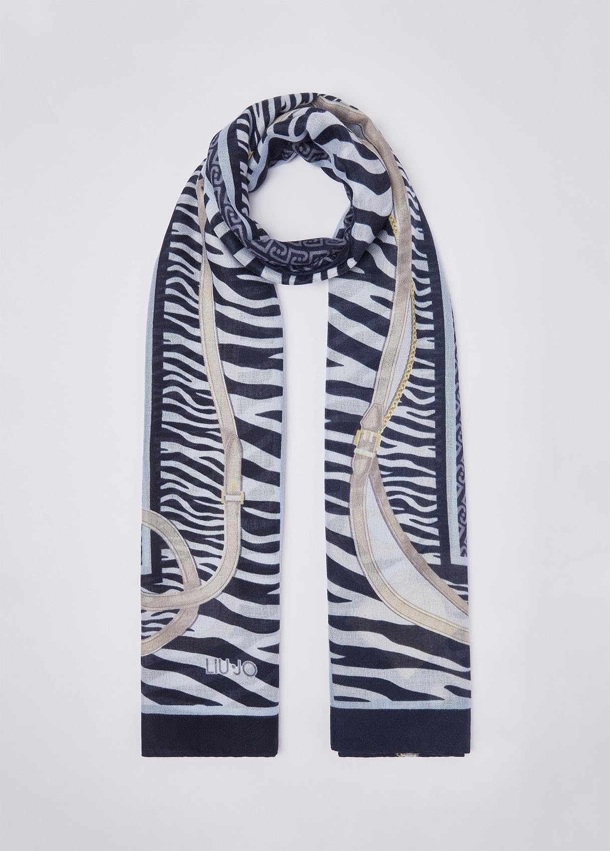 Liu Jo Jeans 2F6063 Stola Foulard Animalier Midnight 70x180