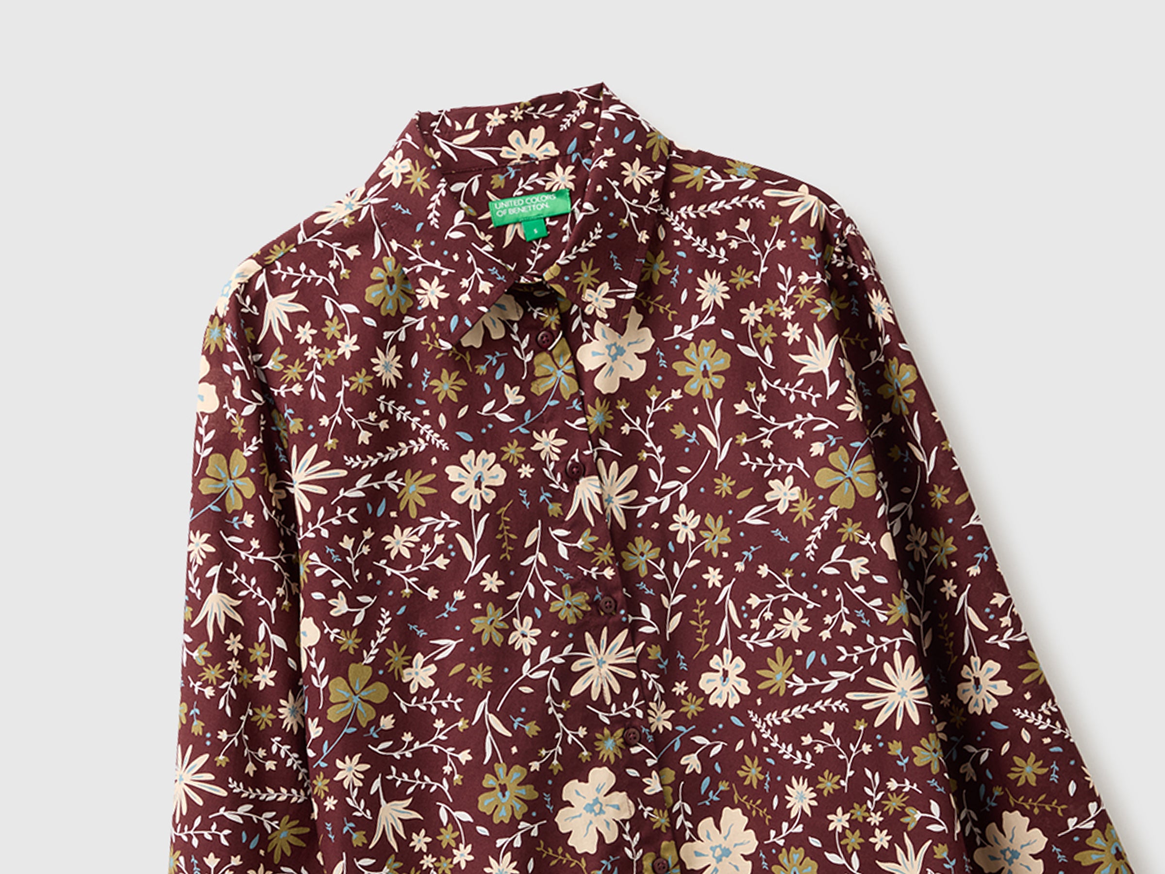 United Colors of Benetton camicia fantasia cotone maniche lunghe M