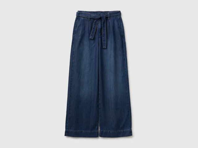 United Colors of Benetton Jeans wide jeans cotone con cintura M