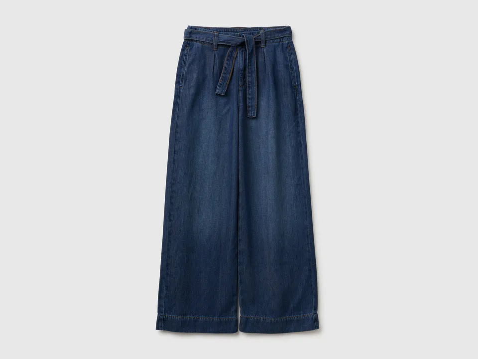 United Colors of Benetton Jeans wide jeans cotone con cintura M