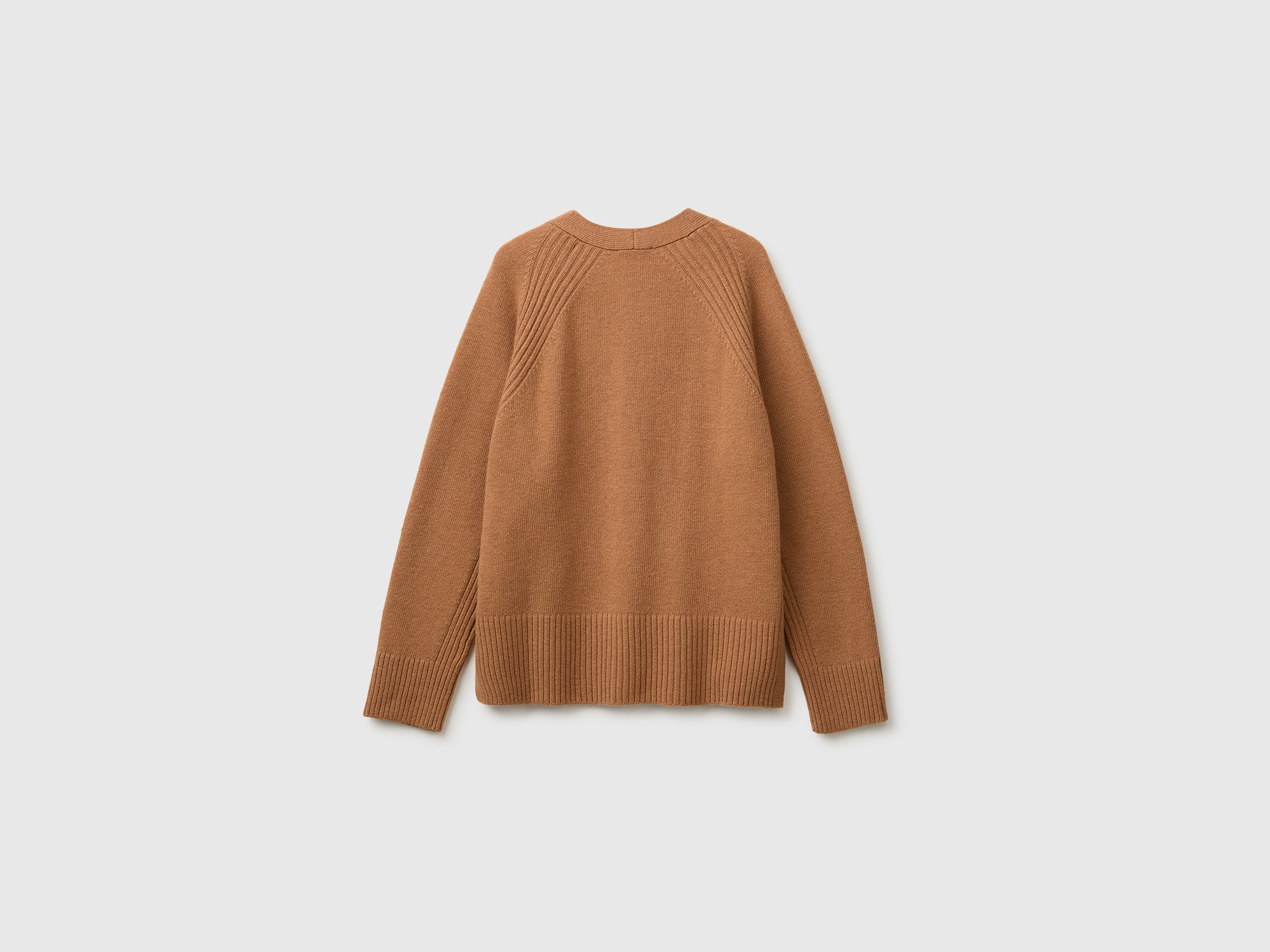 United Colors of Benetton Cardigan Oversize Lana Scollo V Bottoni