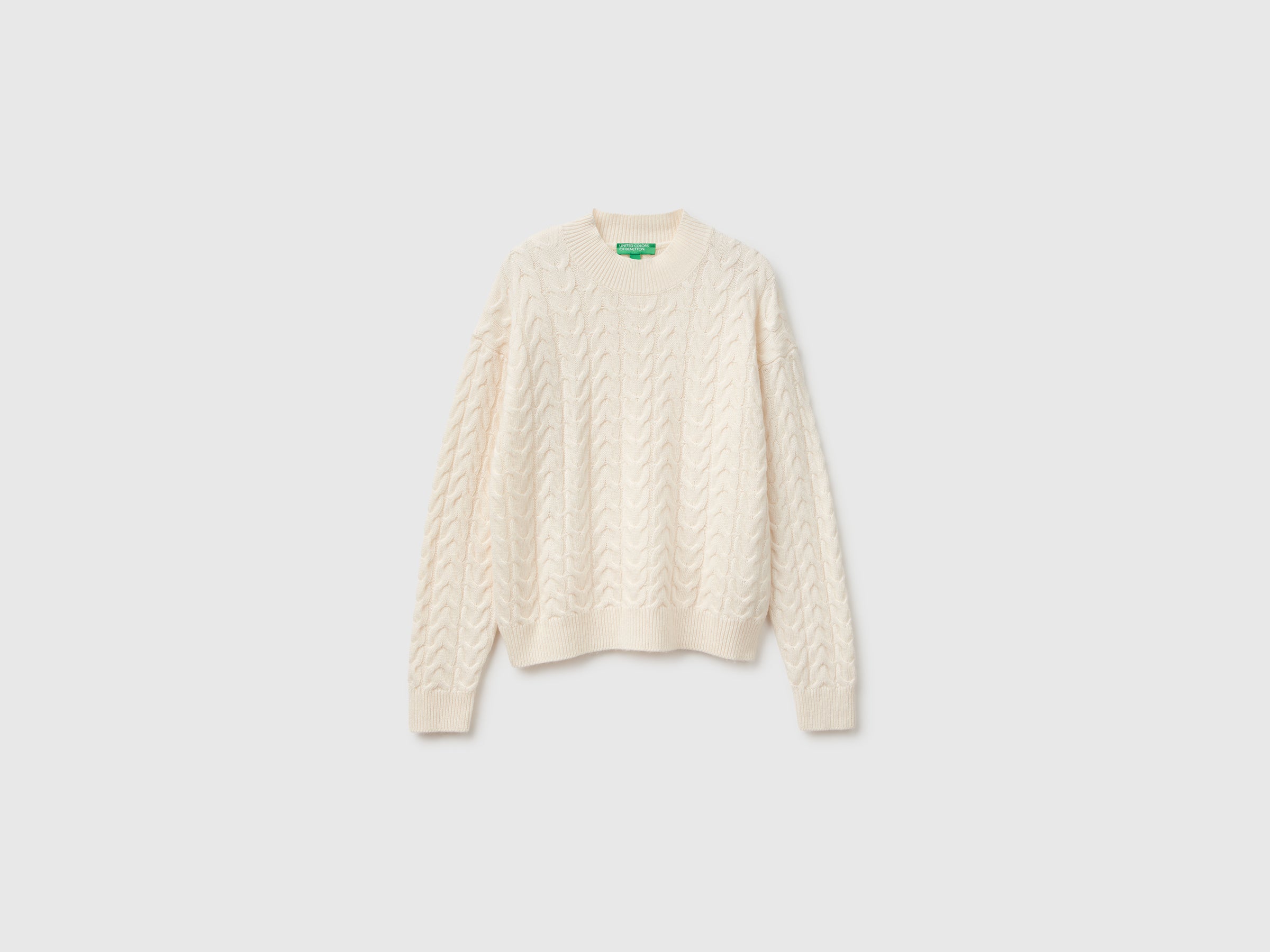United Colors of Benetton Maglione Dolcevita Trecce Cashmere XS