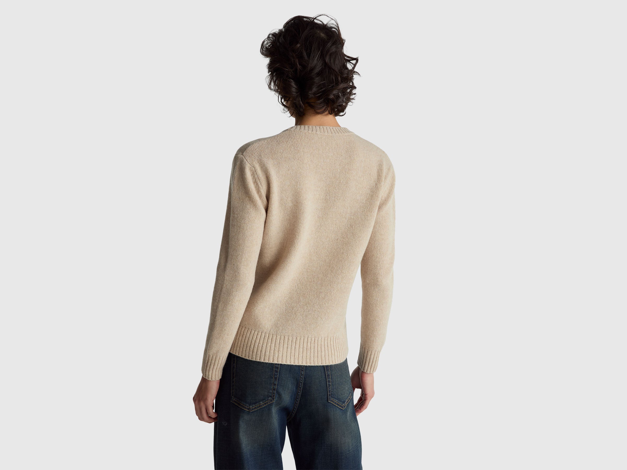 United Colors of Benetton Maglione Girocollo Lana Shetland 100%
