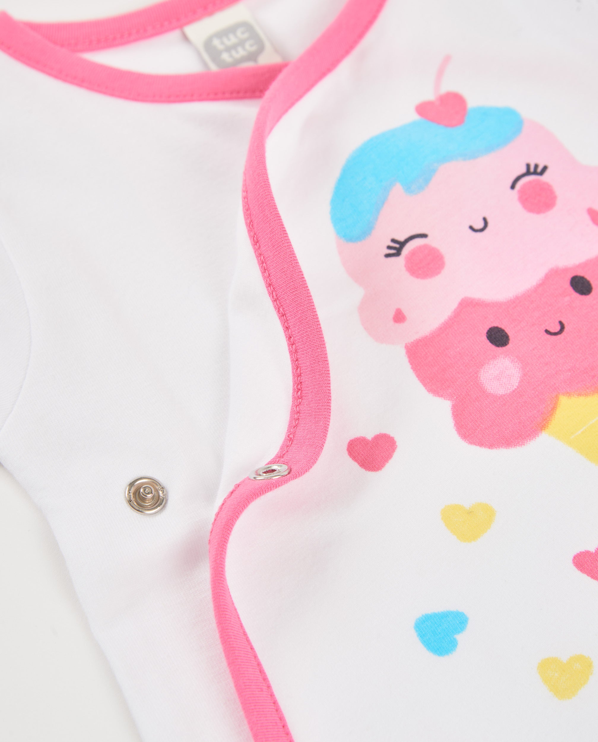 TucTuc Tutine Pagliaccetto Maglia Rosa Stampa Gelato