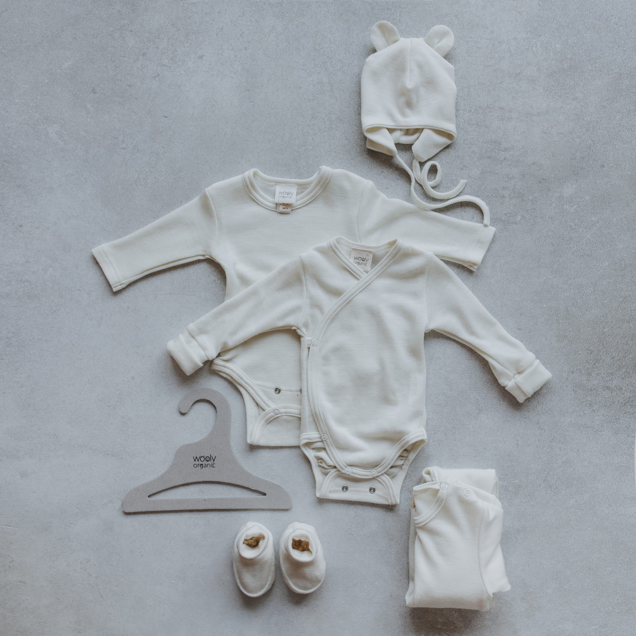 Woolly Organic Baby Bodysuits body lana merino manica lunga