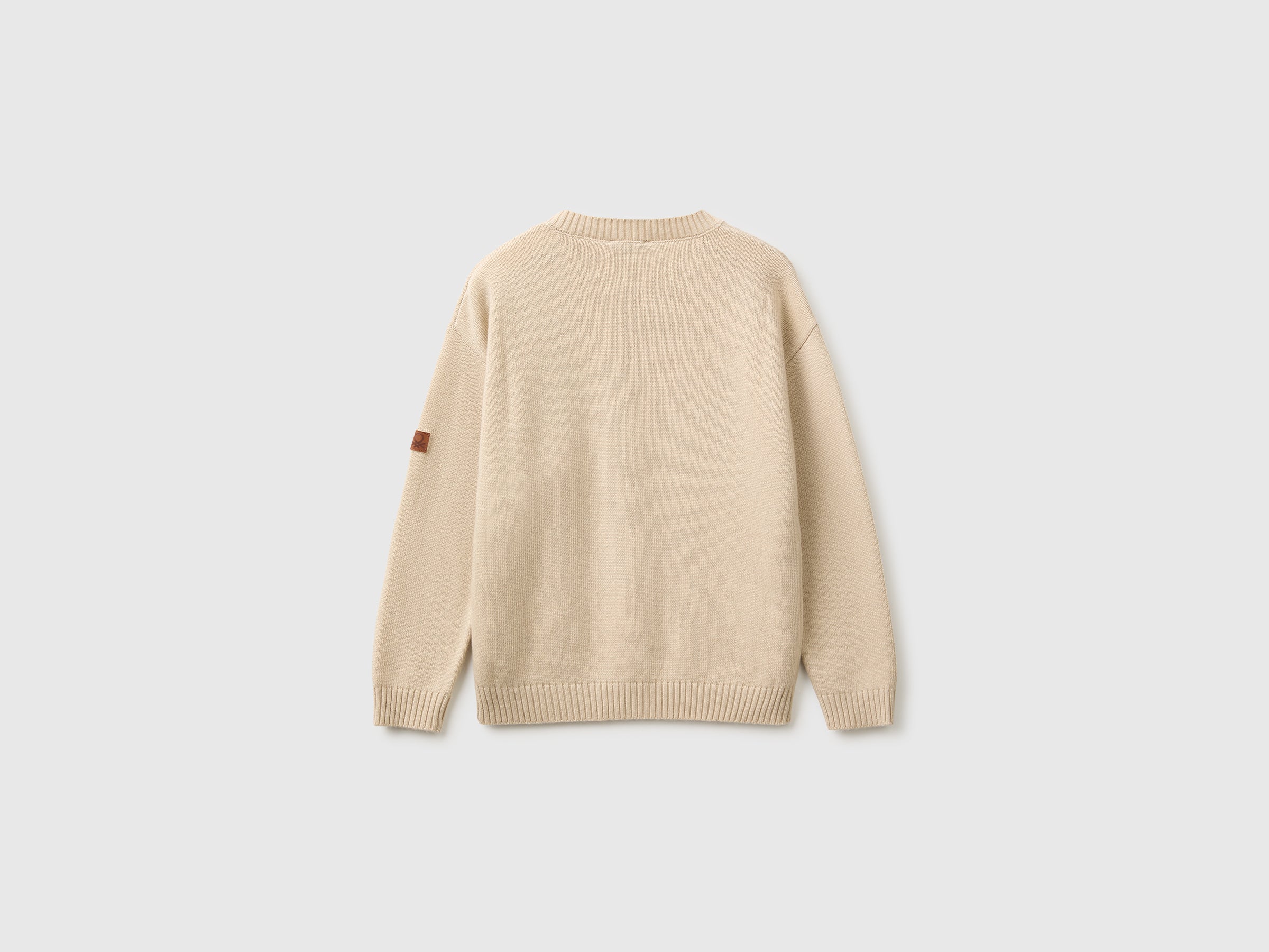 United Colors of Benetton Maglione Lana Viscosa Girocollo Logo