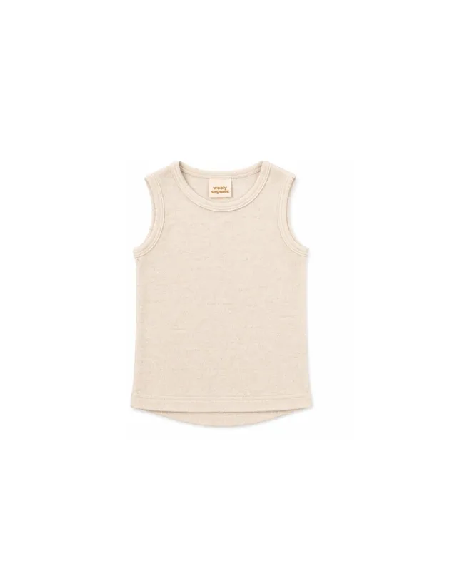 Woolly Organic SS27 canotta lyocell lino bimba