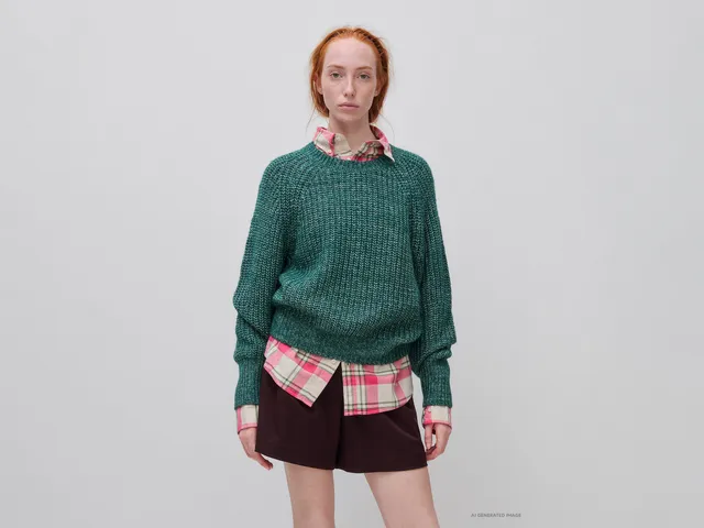 United Colors of Benetton Maglione Melange Cotone Lana M