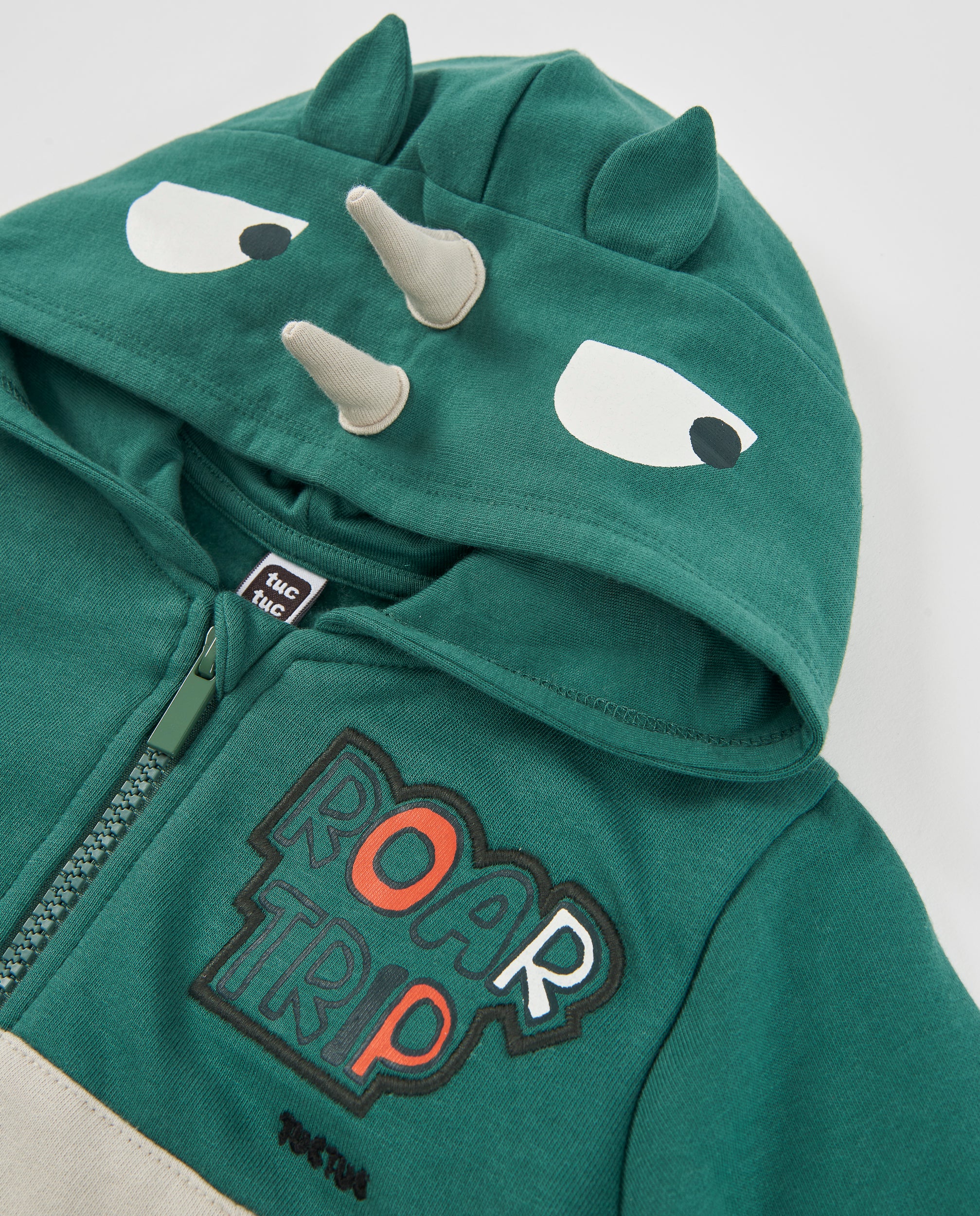 TucTuc Felpe Cappuccio Verde Bambino Motivo Rinoceronte