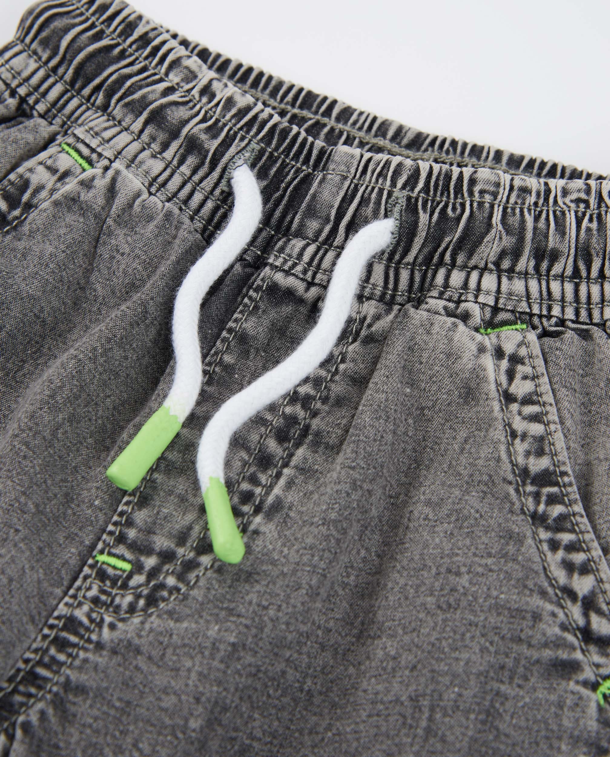 TucTuc Pantaloni jeans bambino grigio denim lavato cargo