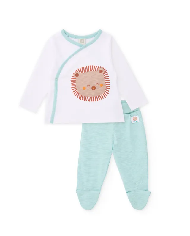 TucTuc Completi Completo Neonato Maglia Bianco Leone