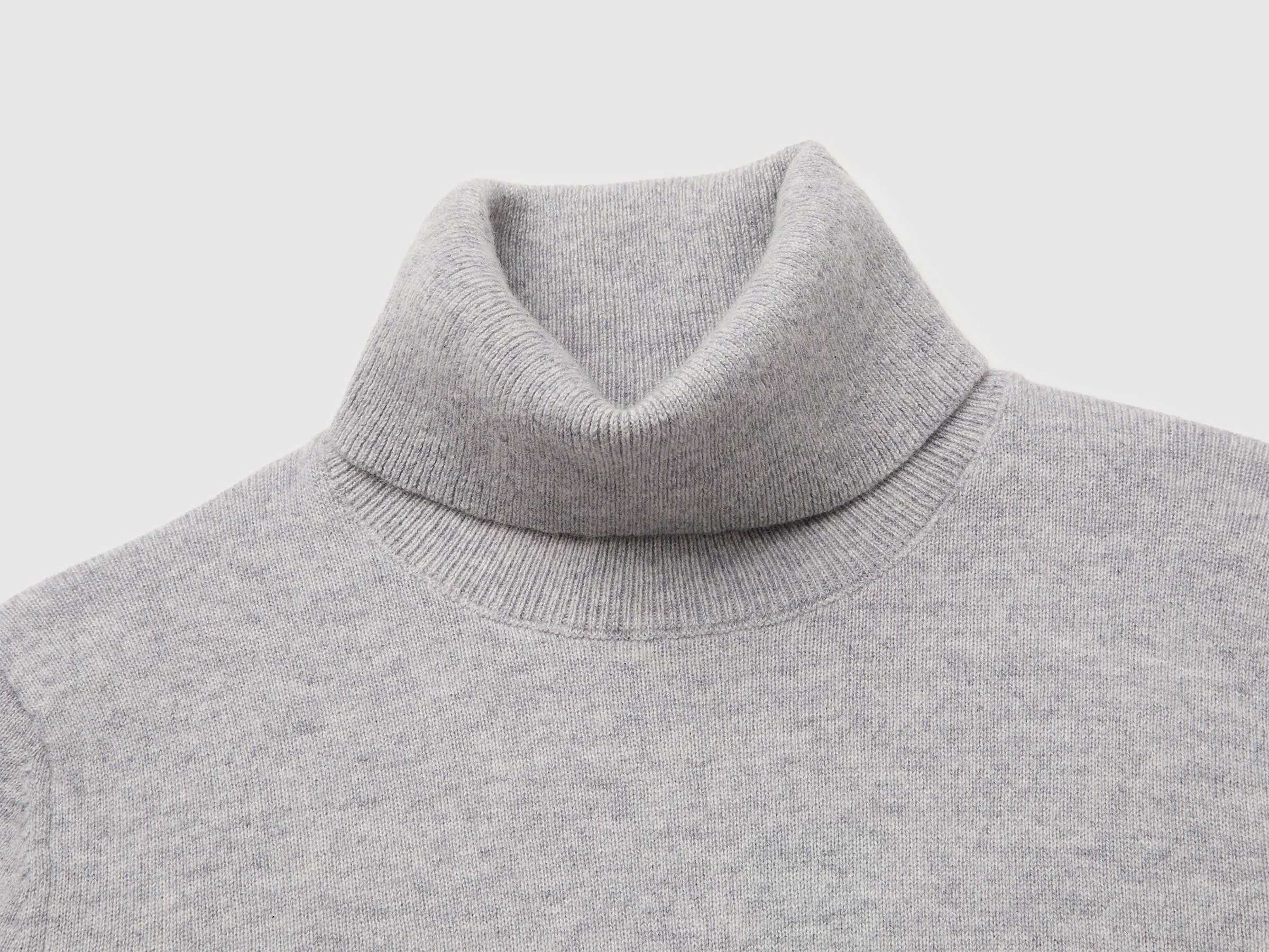 United Colors of Benetton dolcevita cashmere grigio maglione