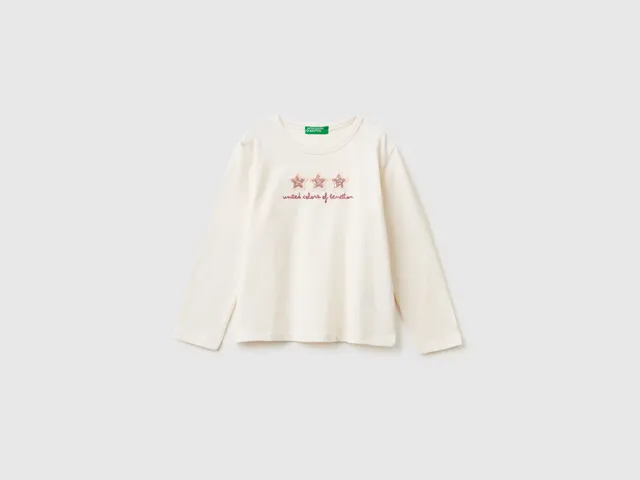 United Colors of Benetton T-Shirt Stampa Paillettes 104