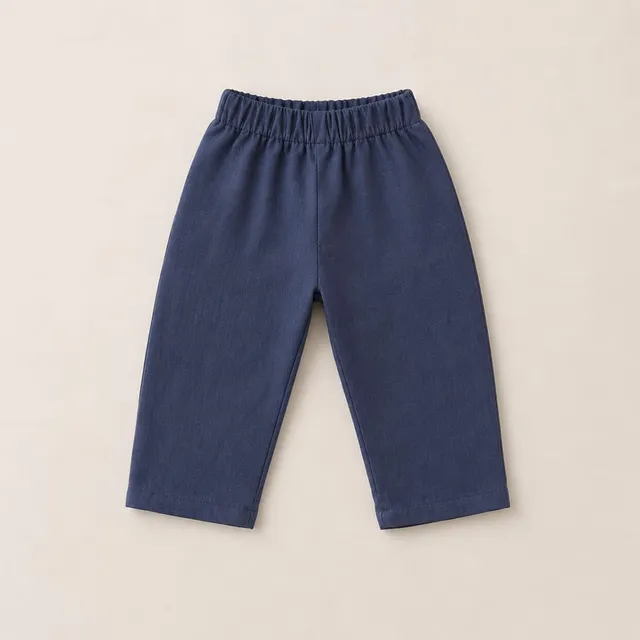 Petite Citrouille Mode Garçon Charlie pantaloni lino blu 3m-4a