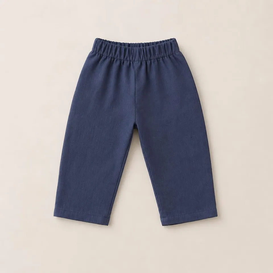 Petite Citrouille Mode Garçon Charlie pantaloni lino blu 3m-4a