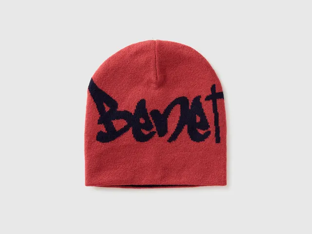 United Colors of Benetton Cappello Bambino Reversibile Maglia Logo