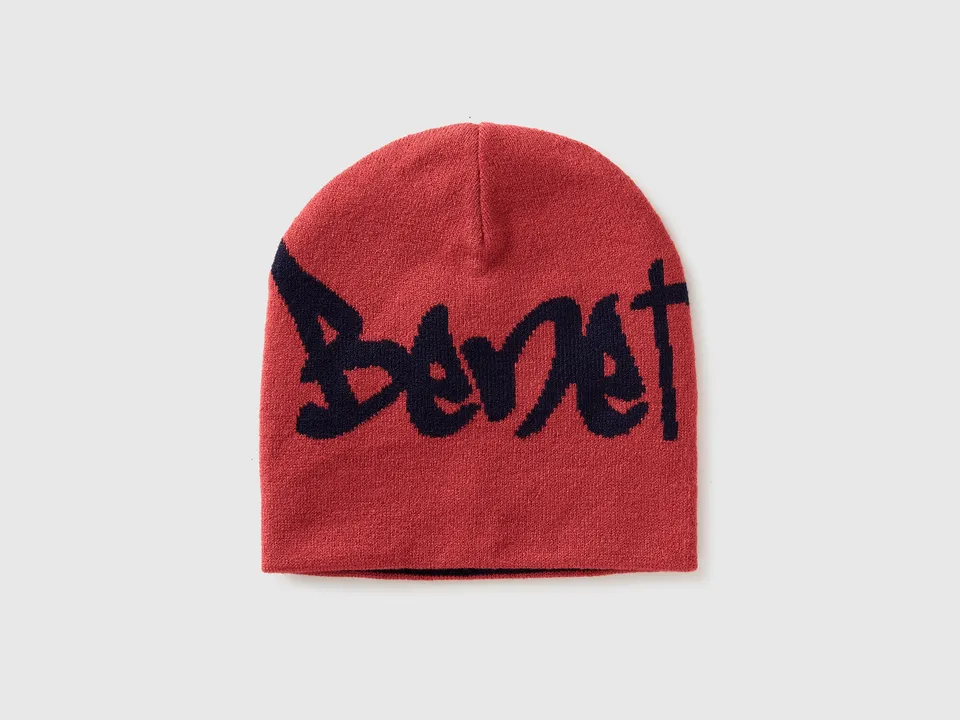 United Colors of Benetton Cappello Bambino Reversibile Maglia Logo