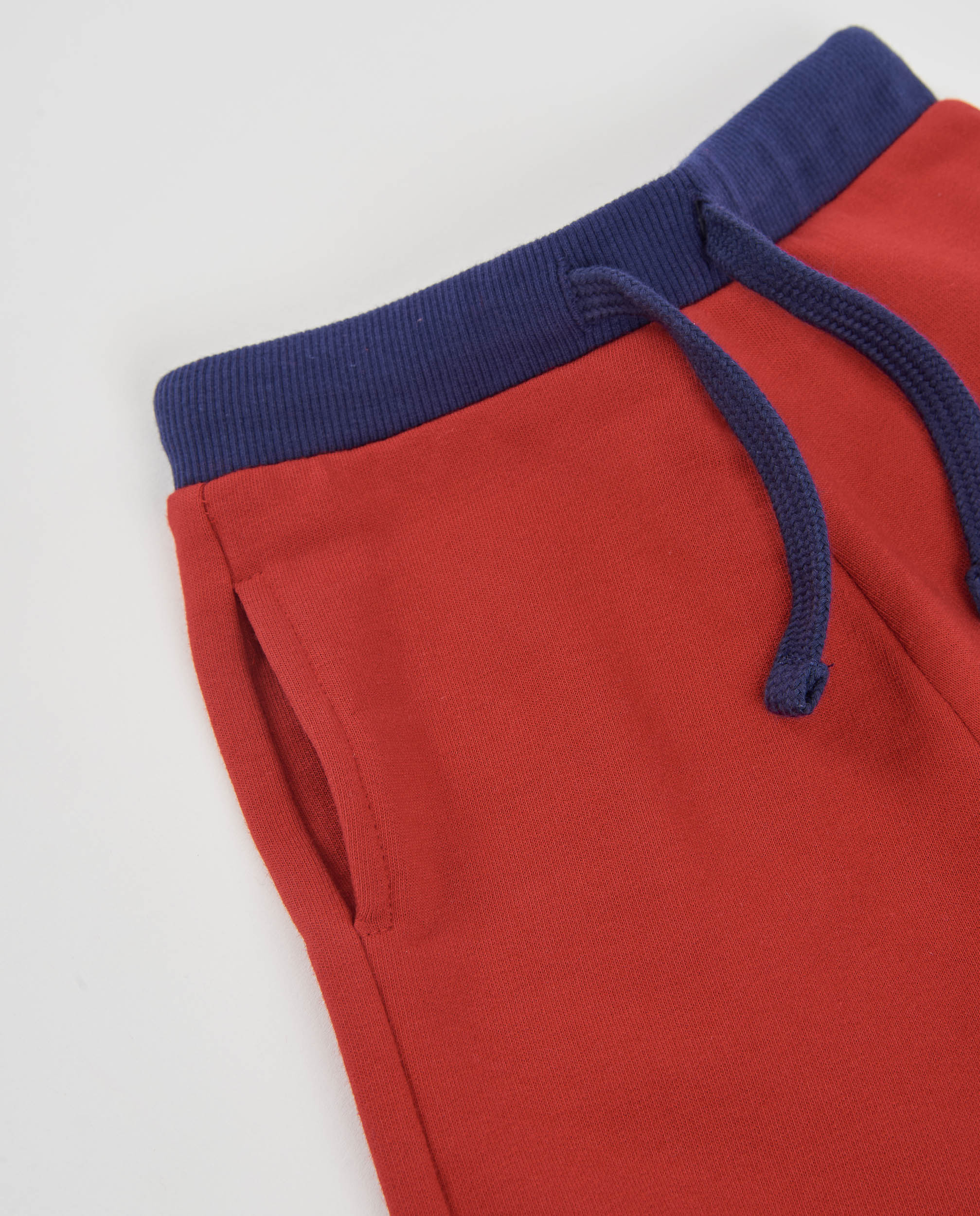 TucTuc Pantaloni felpa bambino rosso coulisse contrasto