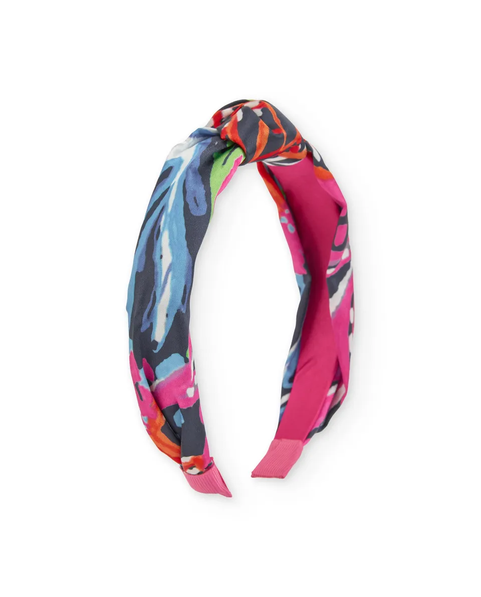 TucTuc Accessori Cerchietto Bimba Rosa Nodo Fiori
