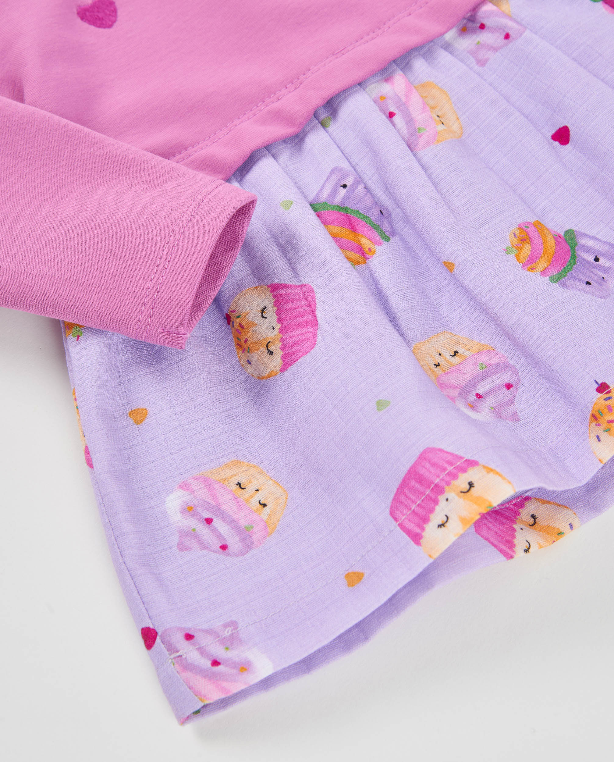TucTuc Vestiti vestito neonata Viola cupcake volant cotone