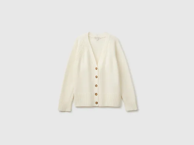 United Colors of Benetton Cardigan Lana Scollo V Oversize