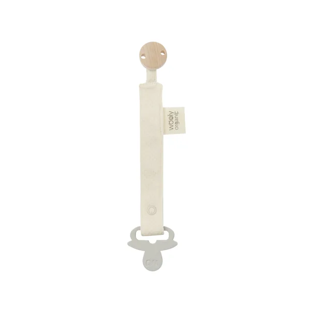 Woolly Organic Pacifier Clip portaciuccio cotone bio legno
