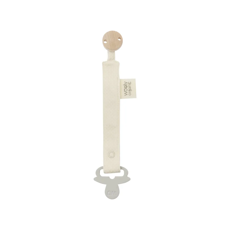 Woolly Organic Pacifier Clip portaciuccio cotone bio legno