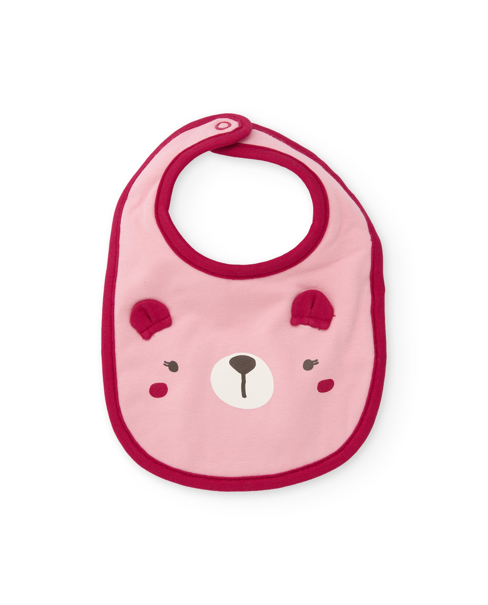 TucTuc Accessori Set 2 Bavaglini Rosa Cotone Orsetto