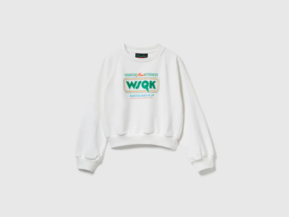 United Colors of Benetton Felpa Stranger Things Cotone Crop