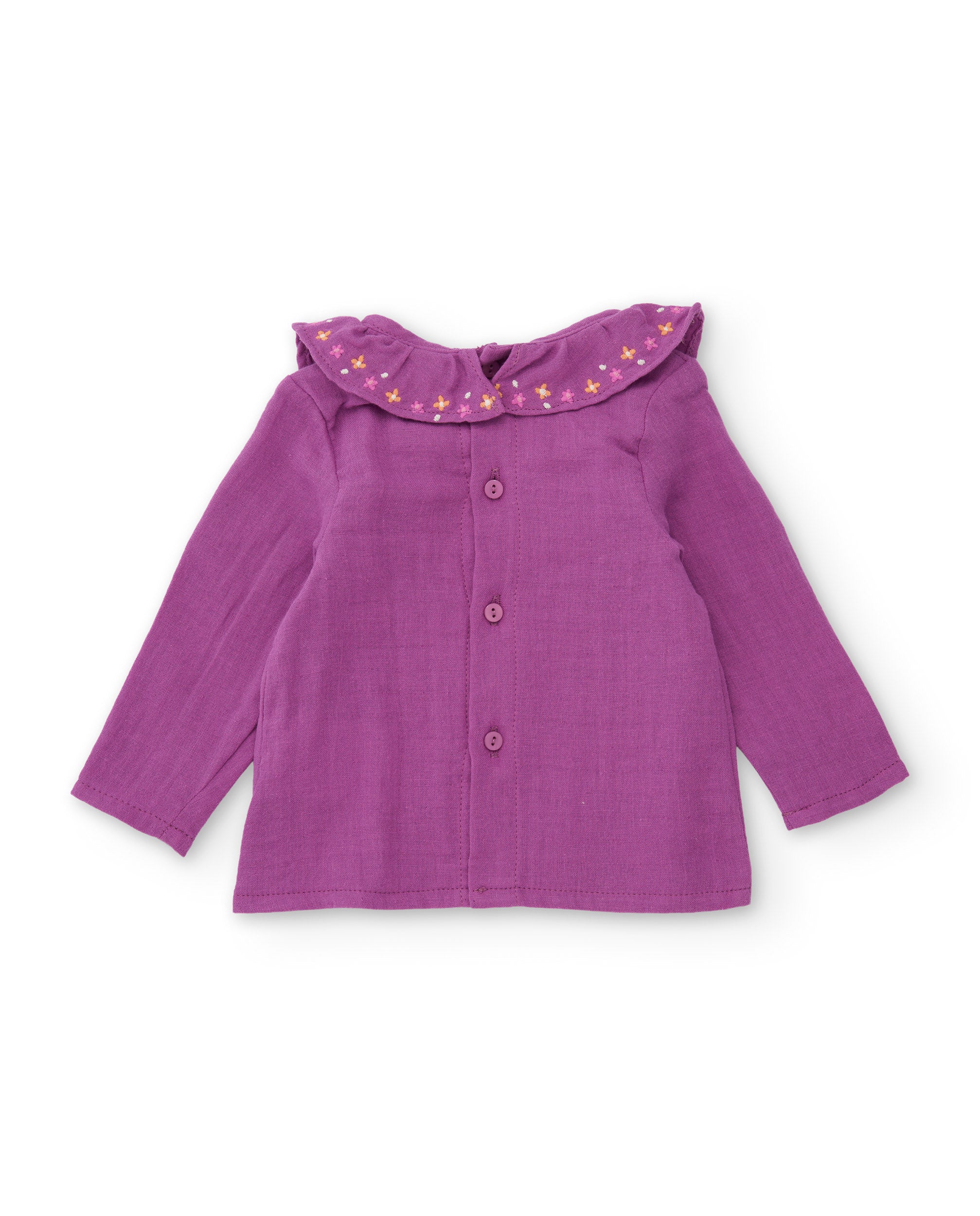 TucTuc Completi Neonata Viola 0-24M Blusa Volant+Quadri