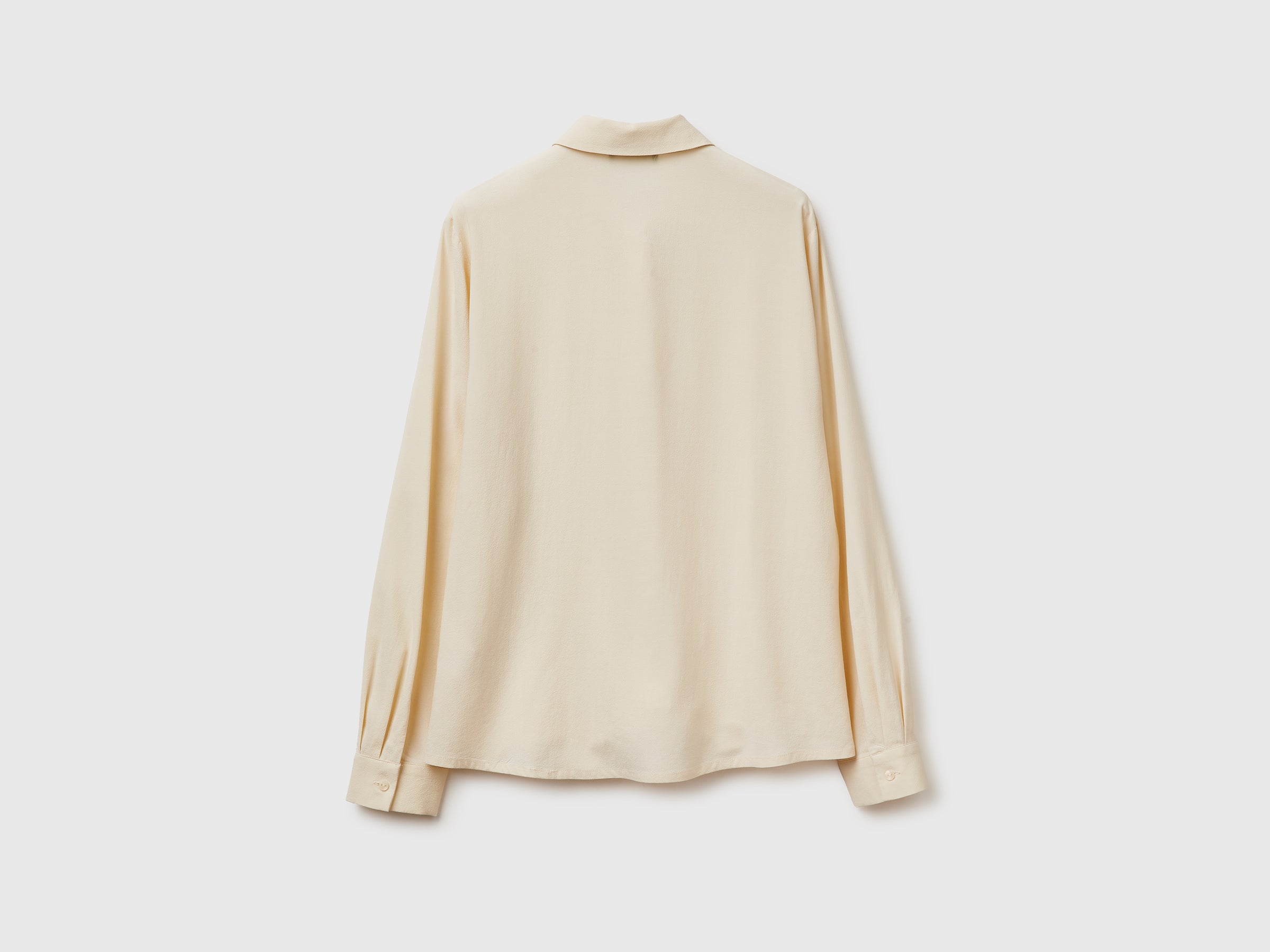 United Colors of Benetton Crepe shirt camicia manica lunga lyocell