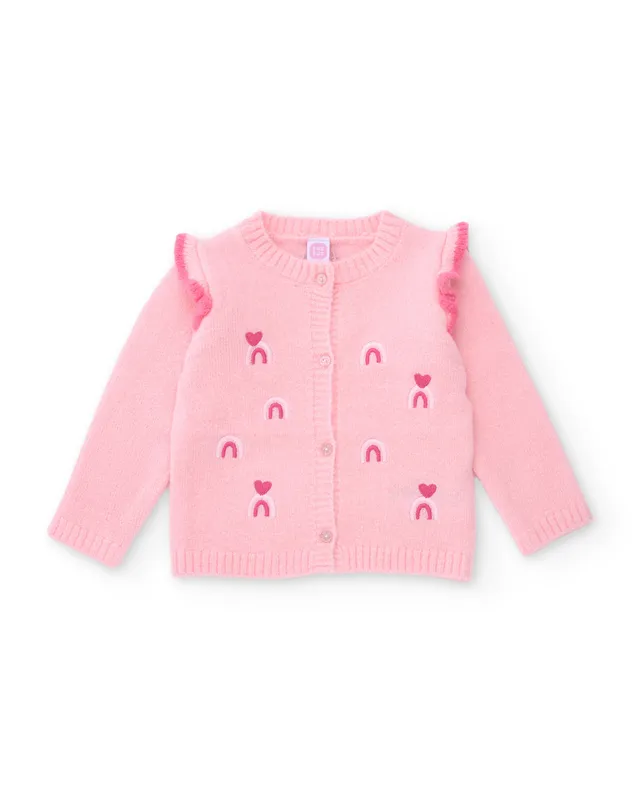 TucTuc Maglioni Giacca in maglia neonata rosa volant