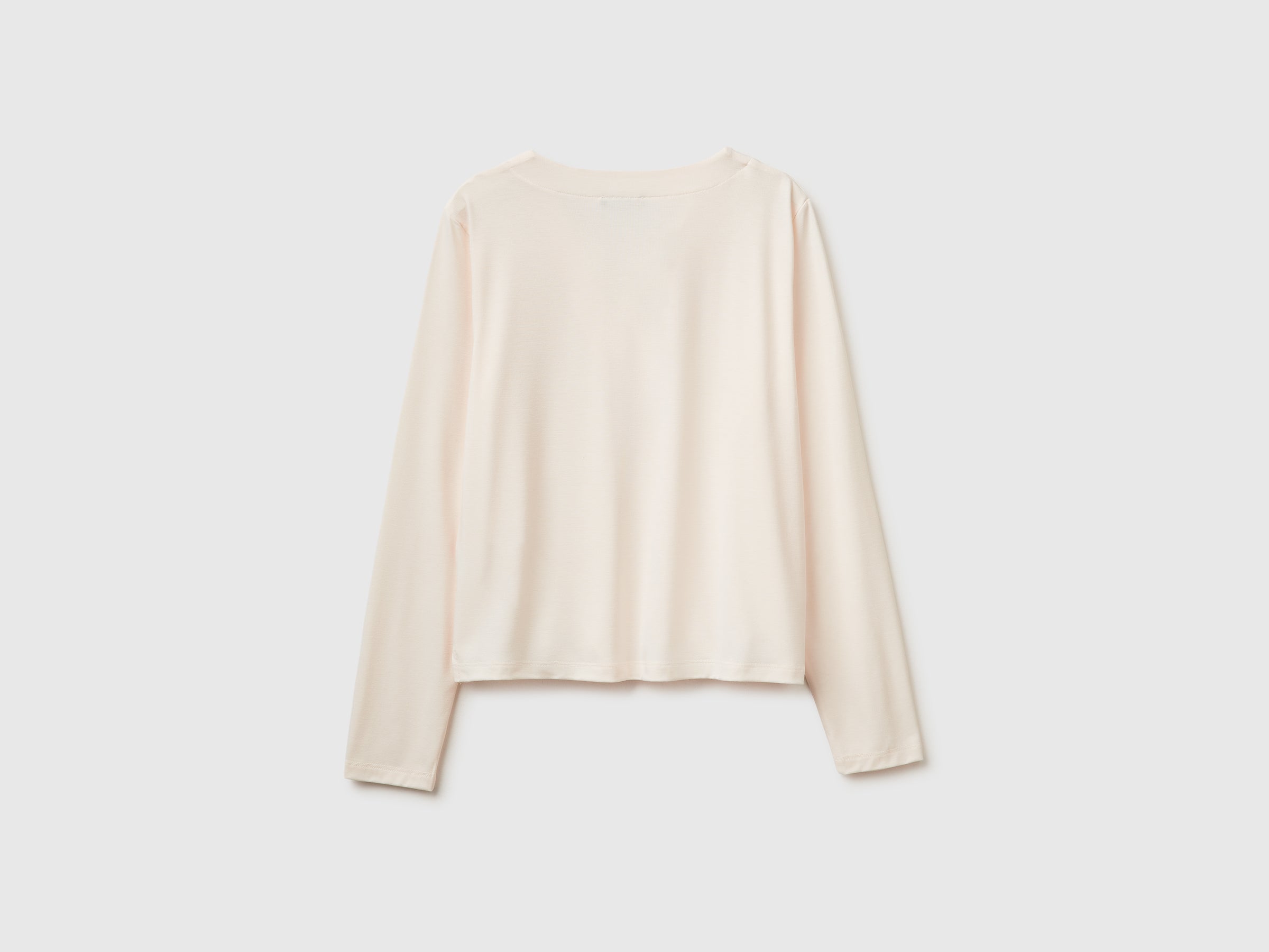 United Colors of Benetton T-Shirt Viscosa Rever Maniche Lunghe XS