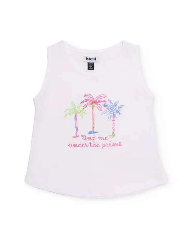 TucTuc Magliette T-shirt palme bambina bianco 8 anni