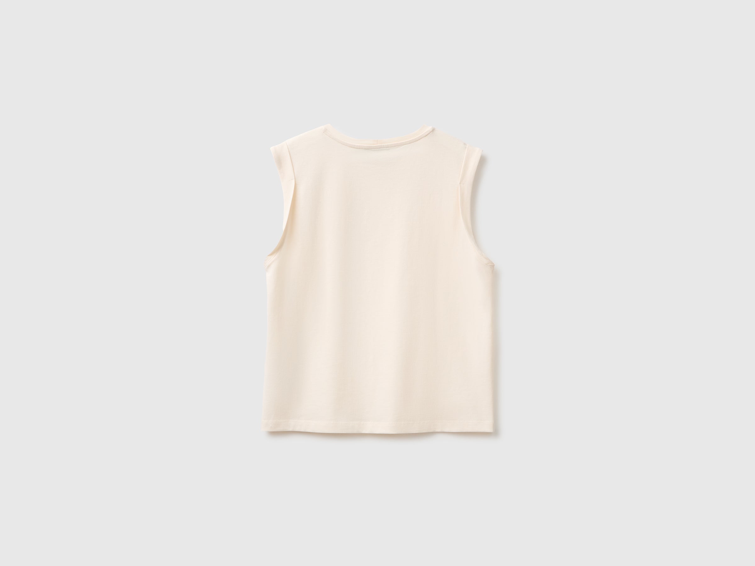 United Colors of Benetton canotta cotone jersey collo girocollo smanicata
