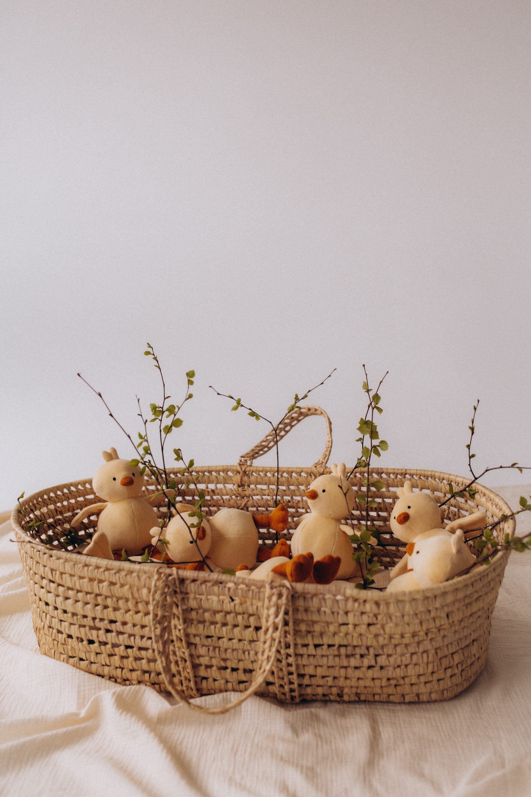 Woolly Organic Soft Toy Chick peluche pulcino cotone organico
