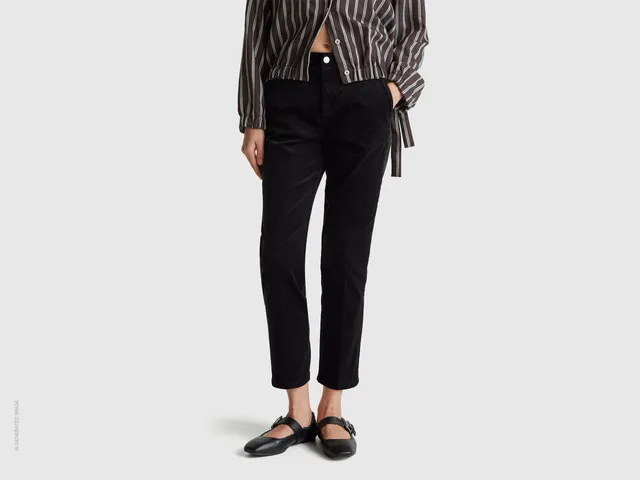 United Colors of Benetton Trousers Pantaloni Chino Velluto Elasticizzato