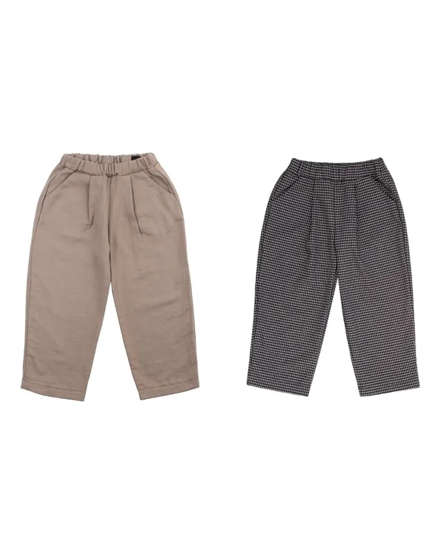 Woolly Organic Kids Trousers pantaloni AW26 cotone Taupe