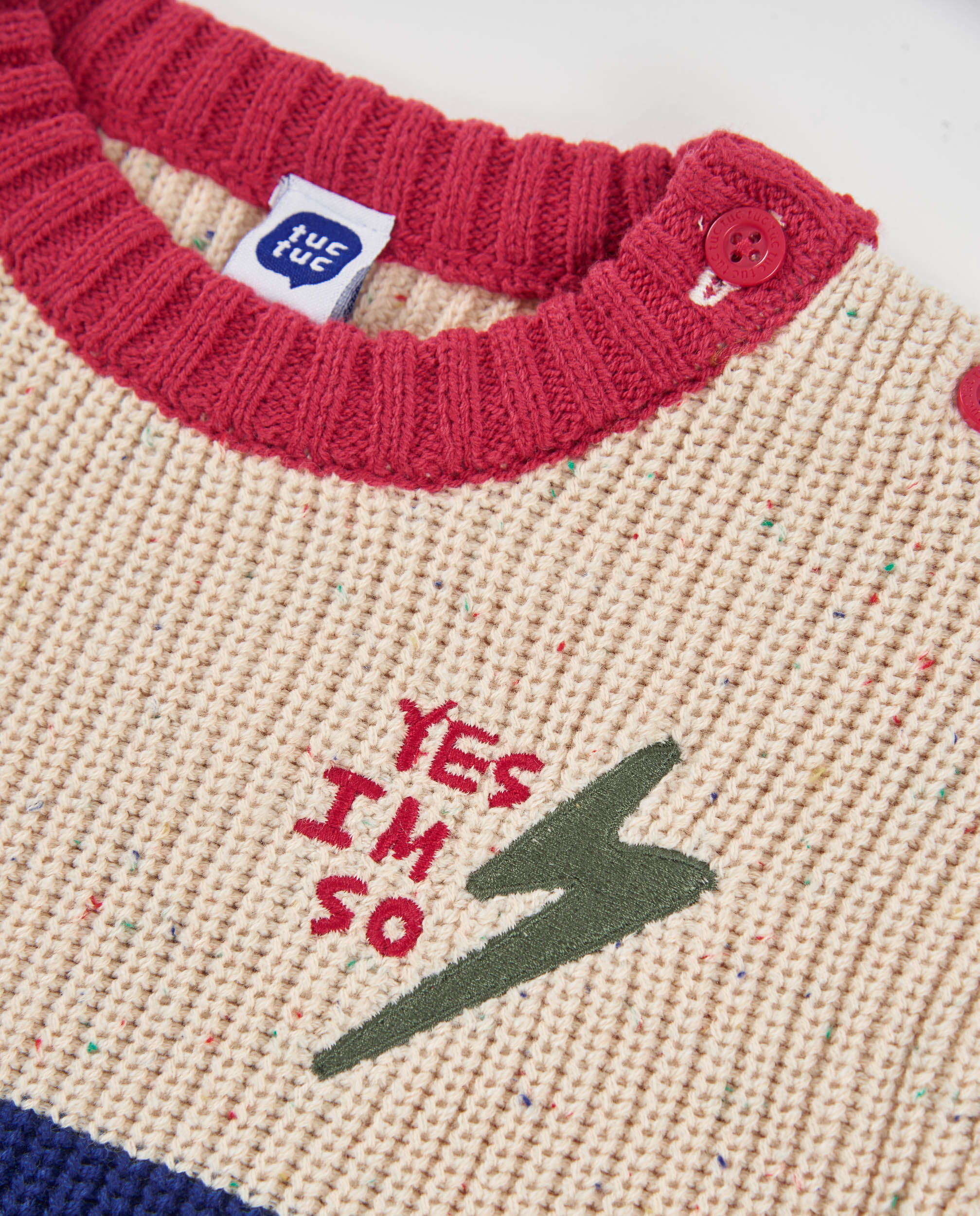TucTuc Maglioni Maglione Tricot Crudo Blocchi Colore