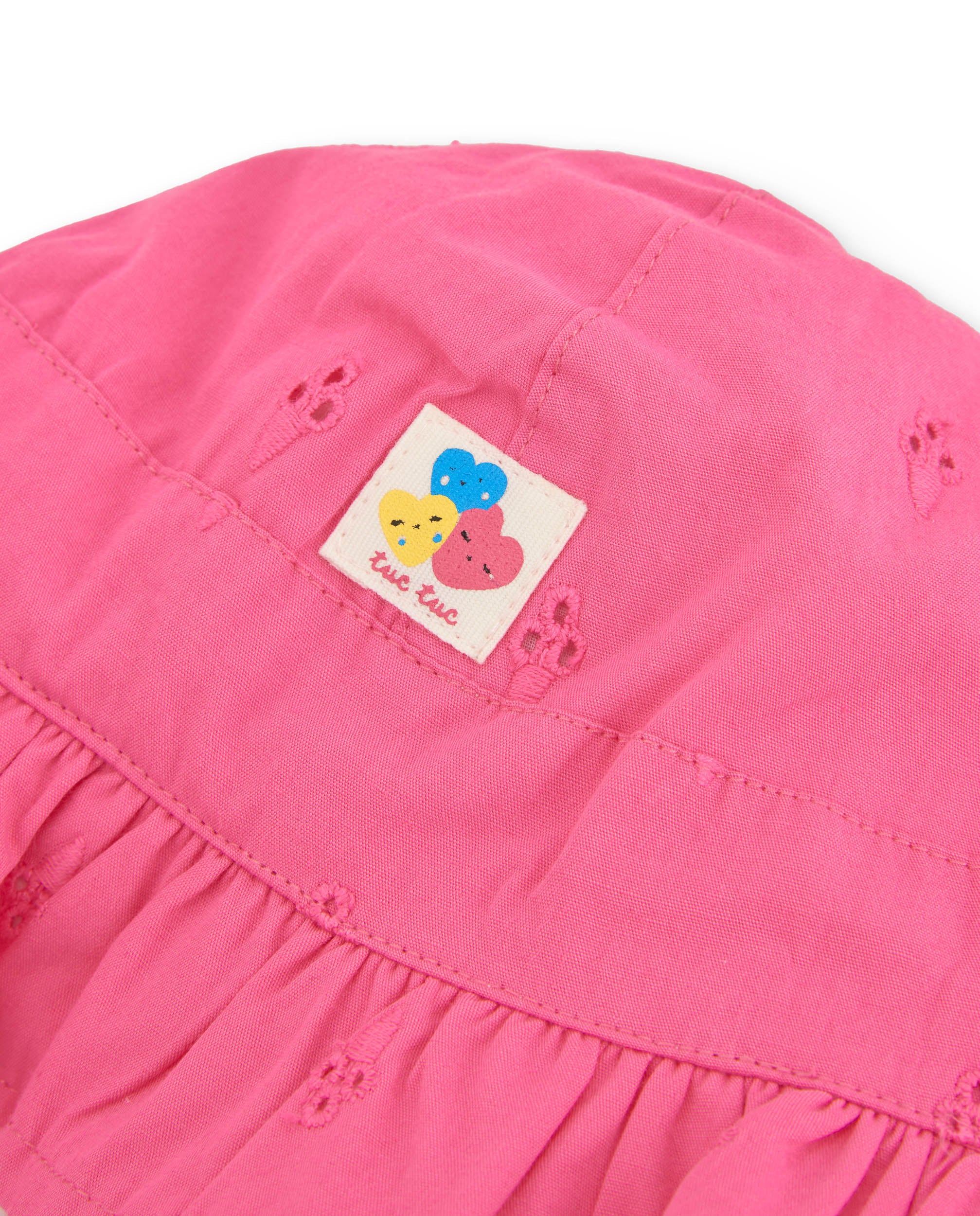 TucTuc Accessori cappellino neonato rosa tessuto