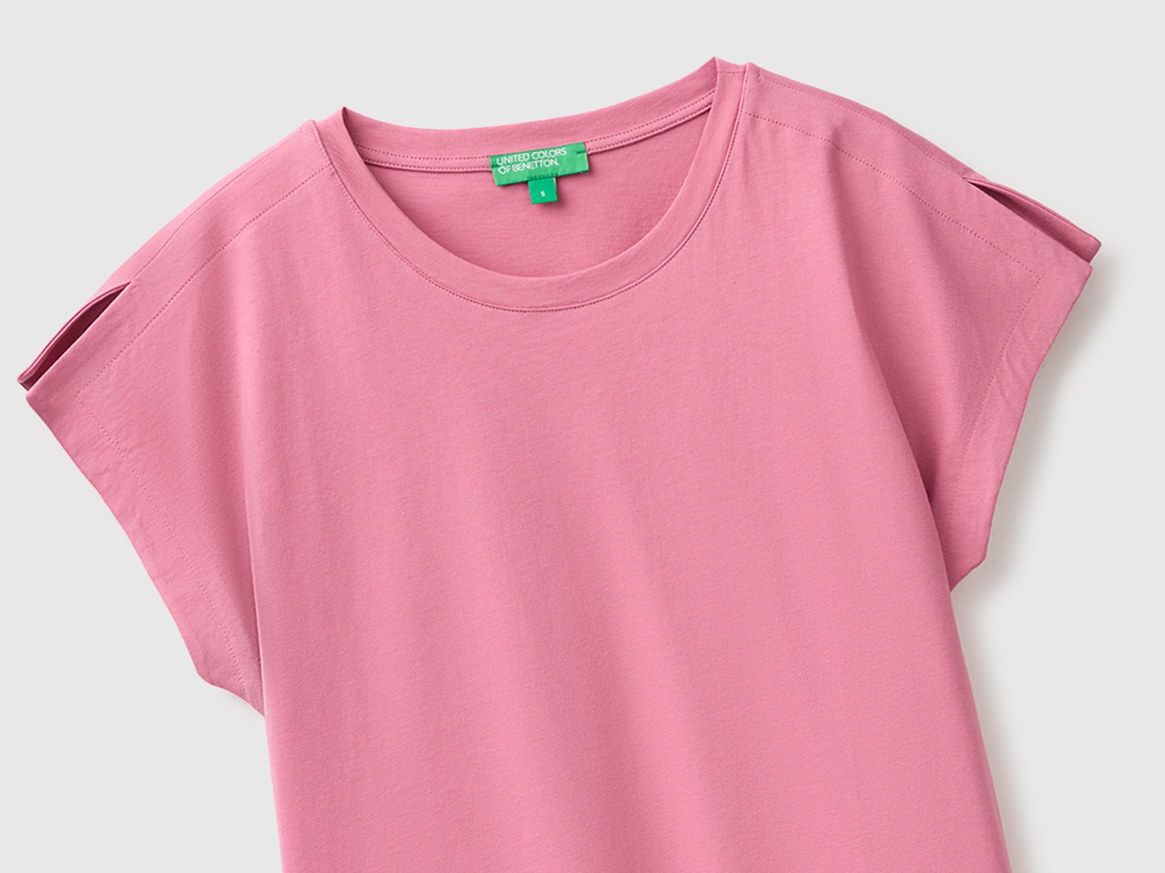 United Colors of Benetton T-Shirt Spacchi Manica Maglietta Cotone M