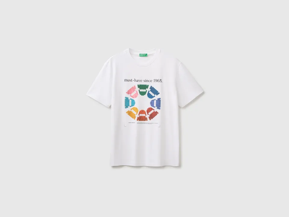 United Colors of Benetton T-Shirt Logo Cotone Bio Regular