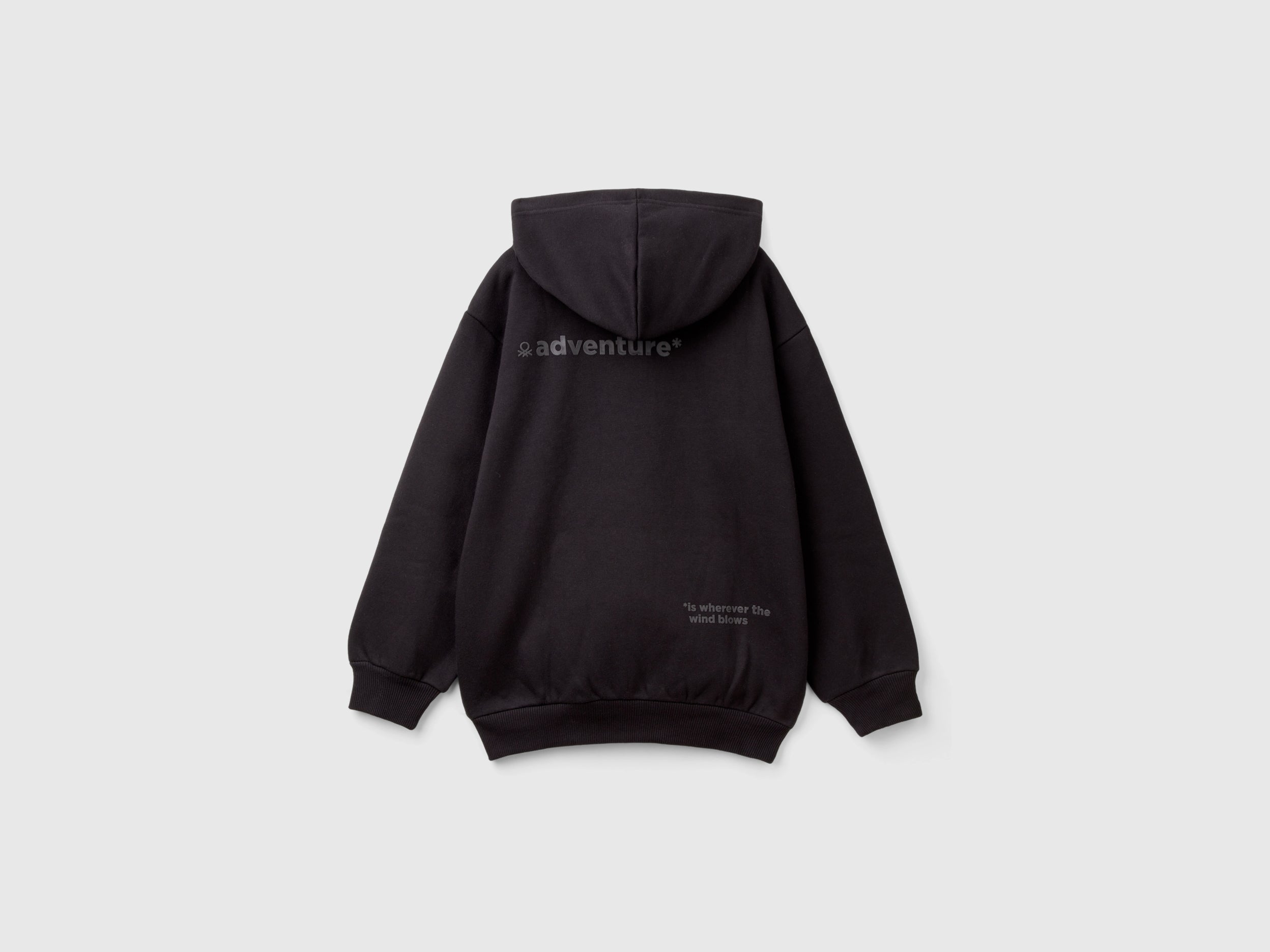 United Colors of Benetton Felpa Zip Cappuccio Cotone Oversize L