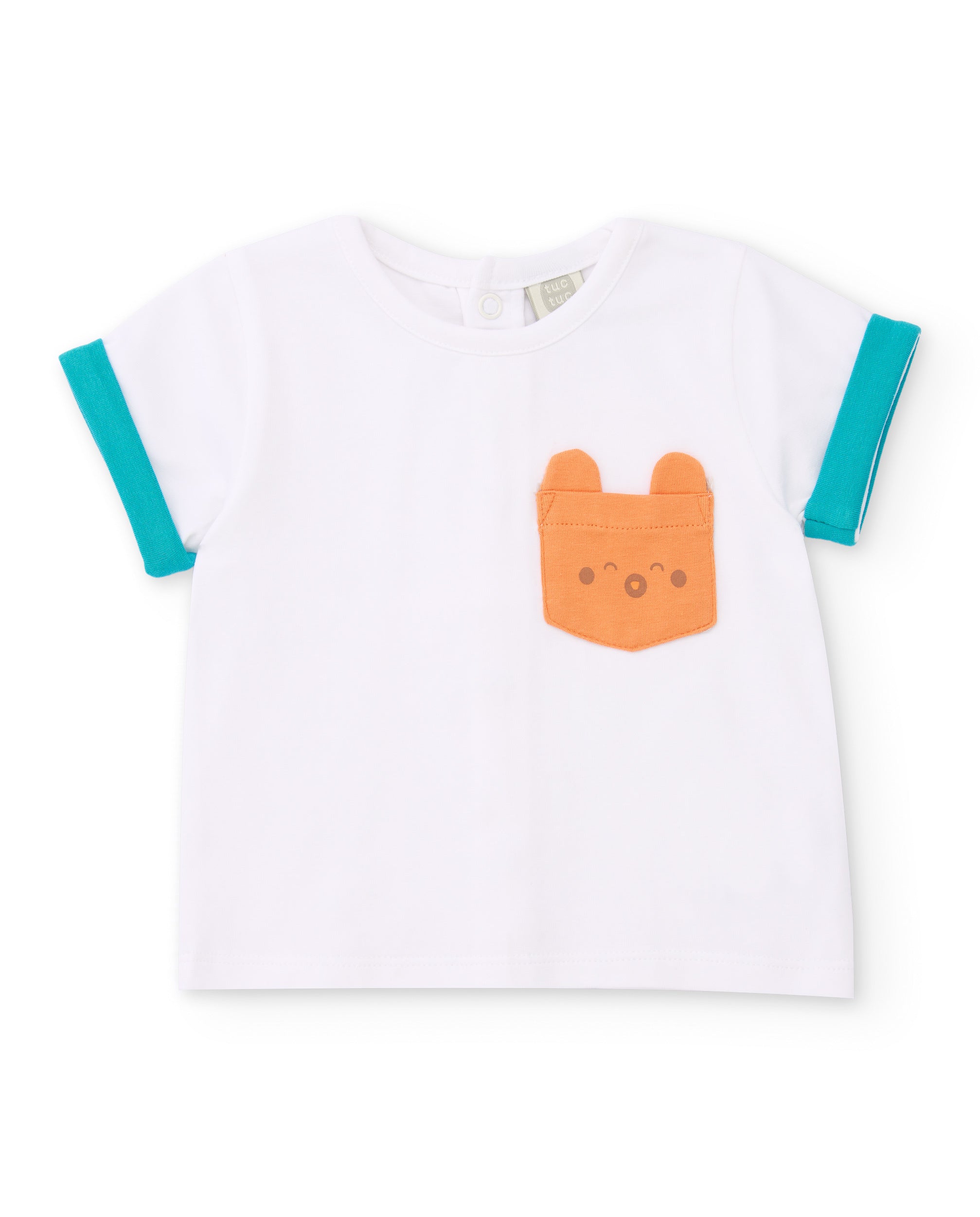 TucTuc Completi neonato bianco turchese cotone