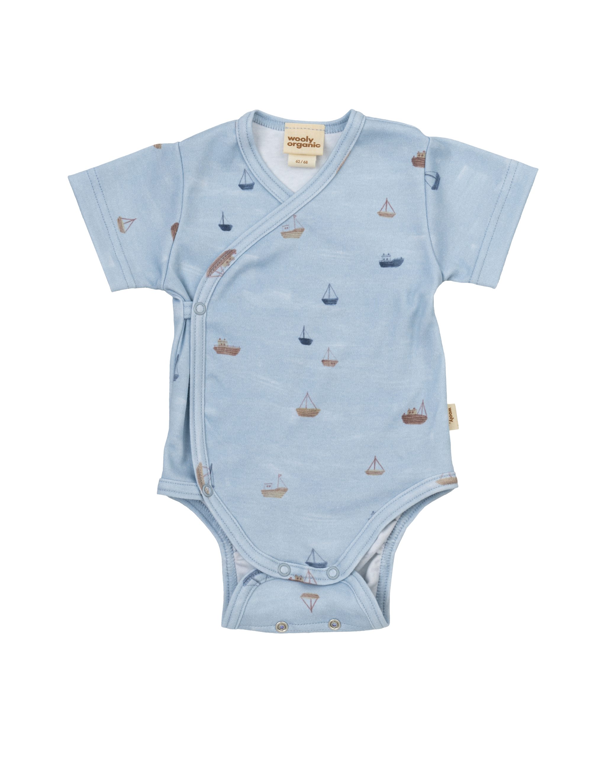 Woolly Organic Baby Bodysuits body incrociato manica corta