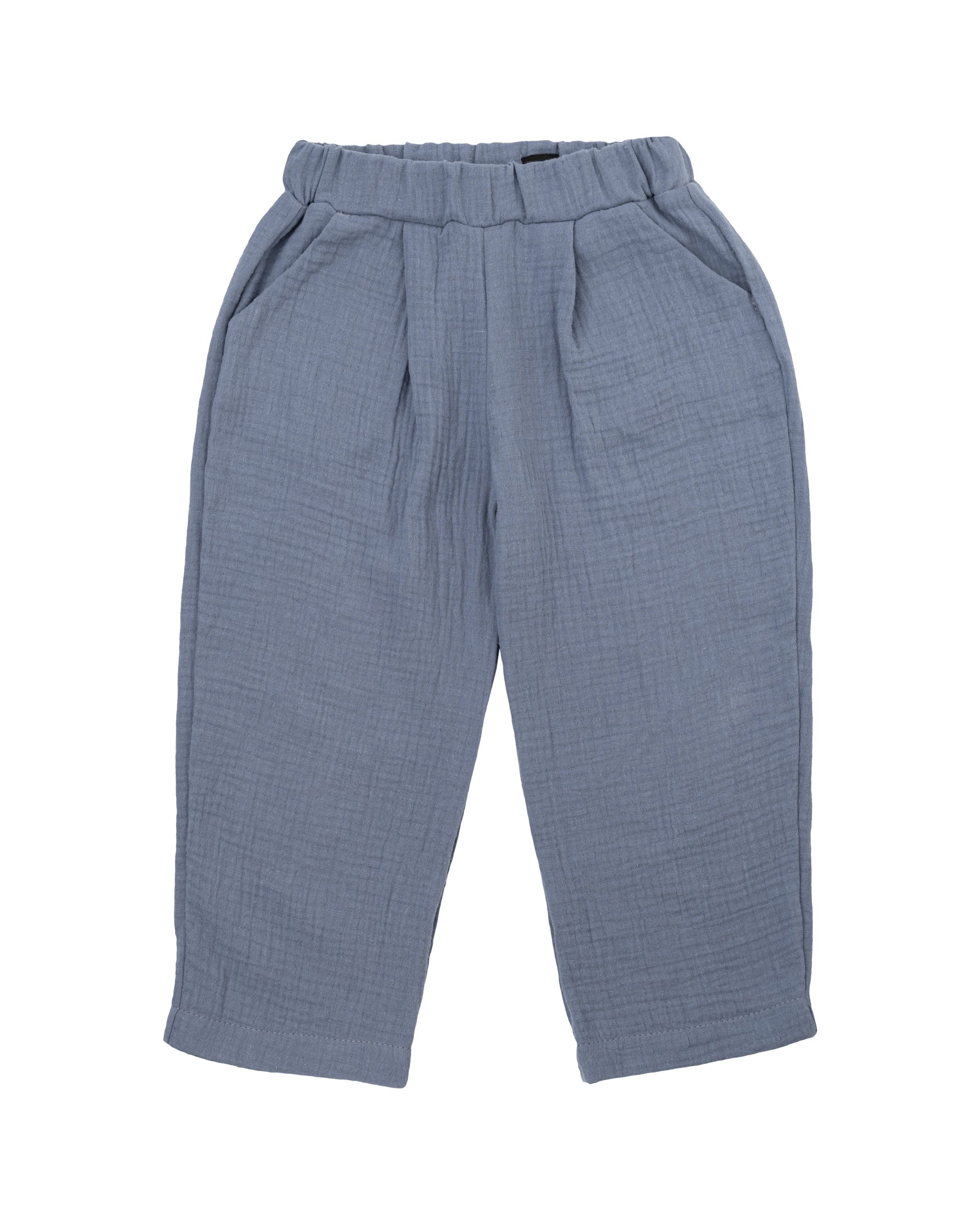 Woolly Organic SS27 Pantaloni Bimbo Mussola Cotone Bio